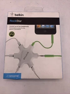 BRAND NEW Belkin RockStar 5 Port Audio Headphone Splitter 3.5mm - Picture 1 of 3