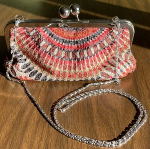 Street Level Embroidered Clutch/Crossbody Purse, Multicolored - Picture 1 of 11