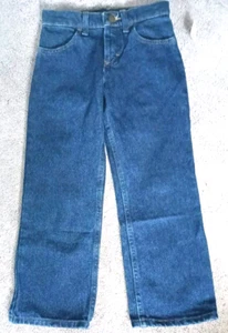 RUSTLER Unisex Boy Girl Blue Jeans sz 8R Relaxed waist 24" inseam 22" rise 8.5" - Picture 1 of 3