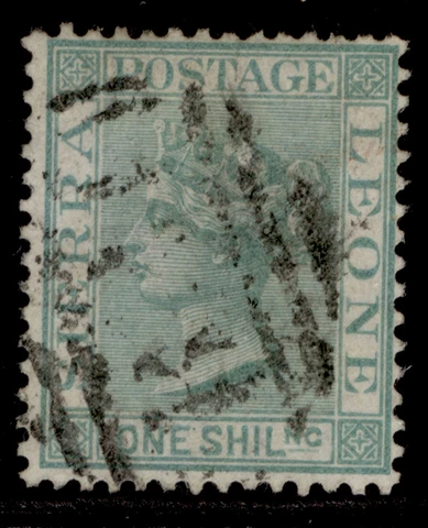SIERRA LEONE QV SG22, 1s green, FINE USED Cover