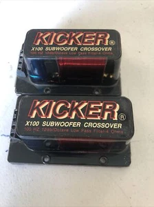 Old School Rare Kicker X100 Subwoofer Crossovers Stillwater Designs Pair - Picture 1 of 9