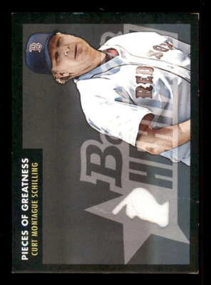 2007 Bowman Heritage Pieces of Greatness Black Curt Schilling Jersey /52 crease - Image 1 of 3