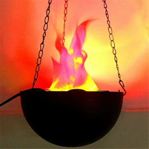 LED Fake Flame Effect Lamp Torch Light Fire Campfire Centerpiece with Pot - Picture 1 of 9