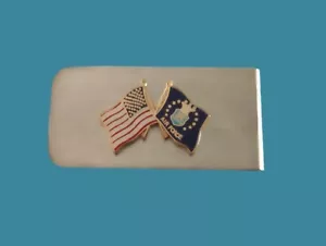 U.S AIR FORCE FLAG MONEY CLIP U.S FLAG STAINLESS AF LICENSED PRODUCT - Picture 1 of 2