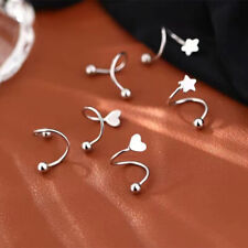 Piercing Screw Ball Star Ear Bone Rotating Line Wave Mini Studs Women YIUK