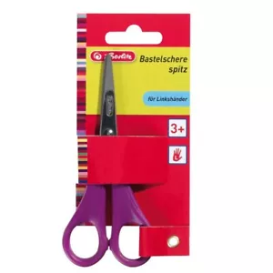 Tijeras artesanales Herlitz puntiagudas para zurdos de acero inoxidable tijeras para niños 3+ - Imagen 1 de 1