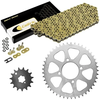 Gold O-Ring Drive Chain & Sprocket Kit for Kawasaki KZ440 Ltd 440 1980-1985 - Image 1 of 4