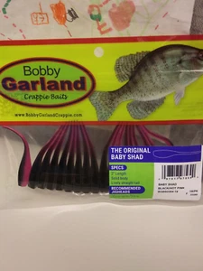 Bobby Garland Baby Shad Black/Hot Pink 2 " 18 pack - Picture 1 of 2