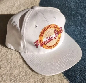 Vintage Florida State Seminoles Script Snapback Hat Cap Spell Out Football NWOT - Picture 1 of 6