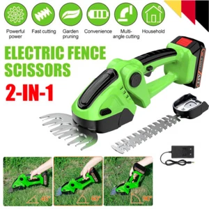 Akku Gras- und Strauchschere 2 in 1 Mini Heckenschere mit 1 Akku Gartenscheren - Bild 1 von 15