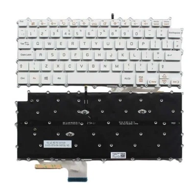 Teclado portátil para LG 13Z980 13Z990 14Z980 14Z990 blanco retroiluminado EE. UU. Foto 1 de 4