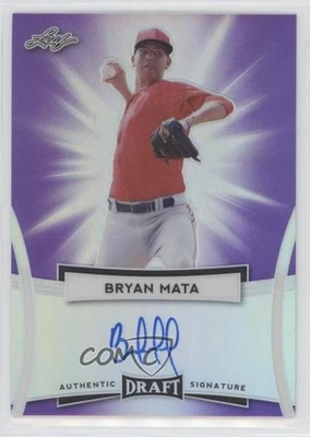 2017 Leaf Metal Draft Purple /15 Bryan Mata #BA-BM3 Auto - Image 1 of 2