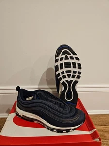 Herren Nike Air Max 97 Obsidian Navy Weiß Schwarz 921826 402 Größe 11 mit Quittung - Bild 1 von 5