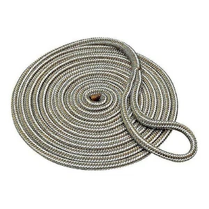 Seachoice 40031 Double Braid Nylon Dock Line 1/2" x 15ft Gold/White - Bild 1 von 6