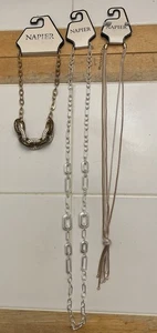 3-teiliges Halskette Konvolut der Marke Napier Modeschmuck gold- & silberfarben - Bild 1 von 6