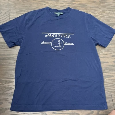 Masters Collection Short Sleeve Crewneck T Shirt Mens Navy Cotton Large L EUC - Image 1 of 4