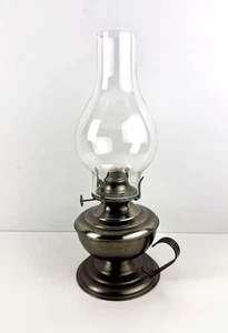 Lampe à Pétrol à Huile avec Verre de Lampe Tulipe - Vintage - Ancien - Picture 1 of 18