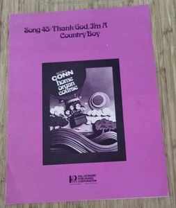 Vintage Sheet Music Thank Good I'm A Country Boy Organ 1974 - Picture 1 of 4