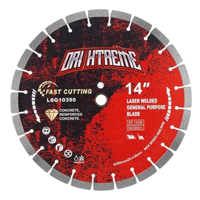ORIXTREME 14 Inch Laser Welded Diamond Concrete Saw Blade, Segmented General Purpose Blade