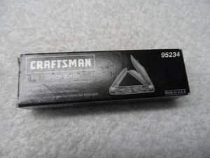 Cuchillo plegable vintage NOS Craftsman de 3 1/4" acero inoxidable EE. UU. PN 95234 - Imagen 1 de 7