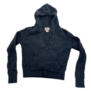 Vintage Polo Jeans Ralph Lauren Womens Cable Knit Sweater Hoodie - Picture 1 of 10