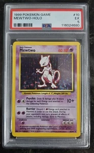 Juego Pokémon 1999 #10 Mewtwo-Holo PSA 5 - Imagen 1 de 2