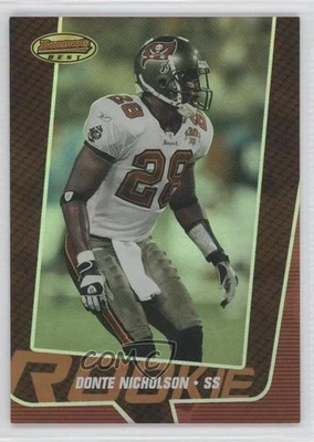 2005 Bowman's Best Rookie Bronze /199 Donte Nicholson #100 Rookie RC - Image 1 of 2