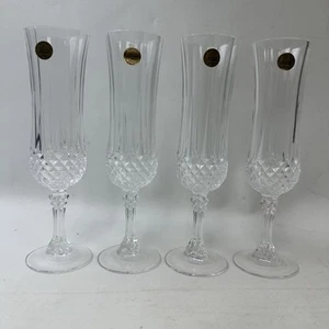 4er Set Cristal D’Arques Longchamp Sektflöten schöne Gläser - Bild 1 von 15