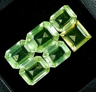 6 Pcs Natural Green Peridot 25.00 Ct Certified Fabulous 10 mm Emerald Gemstone - Image 1 of 4