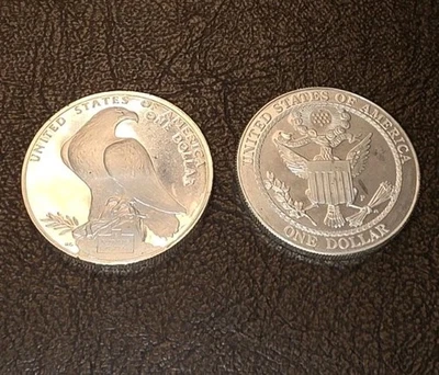 1984 S Los Angeles Olympics & 2008 Bald Eagle Commemorative 90% Silver Dollars - Image 1 of 4