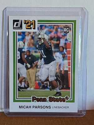 MICAH PARSONS RC 2021 Panini Chronicles Draft Picks - Donruss Retro #27  Rc A217 - Image 1 of 2