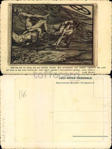 AVIAZIONE CIVILE-AUTORE BROGGI-LEGA AEREA NAZIONALE MILANO-LUIGI BARZINI-D12-137 - Picture 1 of 1