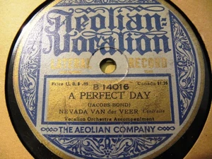 1919 NEVADA VAN DER VEER Jacobs Bond I love you truly PERFECT DAY VOCALION 14016 - Picture 1 of 2