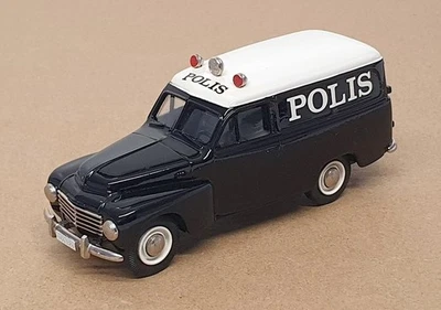 Rob Eddie escala 1/43 RE8 - 1953 Volvo PV445 Polis furgoneta policía - negro/blanco Foto 1 de 4