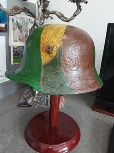 WW1 German Helmet - Now Repainted- With Origional Liner - Picture 1 of 8