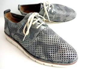 Trask Lena flache Damenschuhe 9M silberfarbenes Camouflage-Leder Oxford niedriger Absatz - Bild 1 von 7