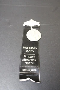 St. Mary's Assumption Church Holy Rosary Society Ribbon - Bronson, Michigan - Picture 1 of 5