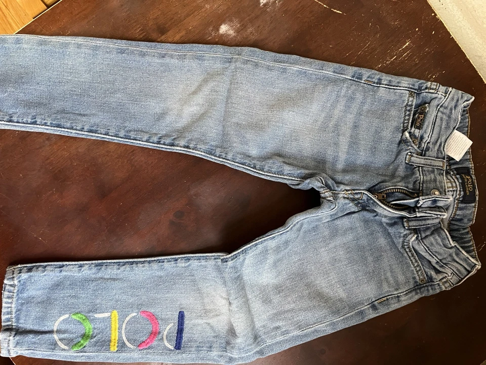 Jeans Polo Ralph Lauren Niñas 5T Cintura Ajustable Azul Foto 1 de 1