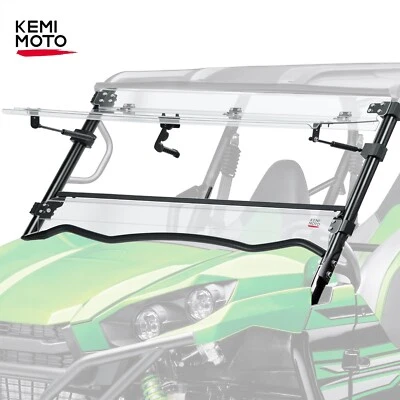 Parabrisas delantero abatible 3 en 1 resistente a arañazos para Kawasaki Teryx 800 2016-2025 Foto 1 de 4