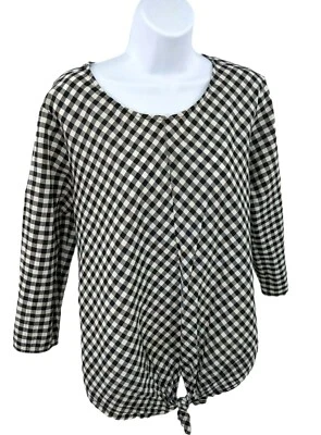 Top de terciopelo corazón para mujer talla XL negro blanco a cuadros guinga lazo cintura boho Foto 1 de 4