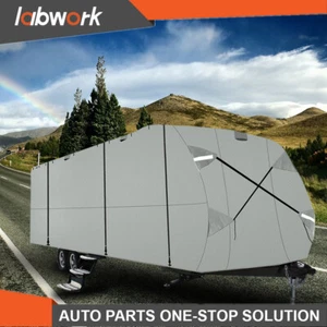 Labwork RV Trailer Cover 27'-30' Waterproof Camper Travel Trailer Cover 4-Ply - Picture 1 of 17
