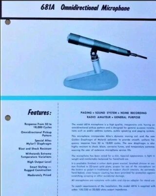 Altec 681A Mic. $77 - Image 1 of 2