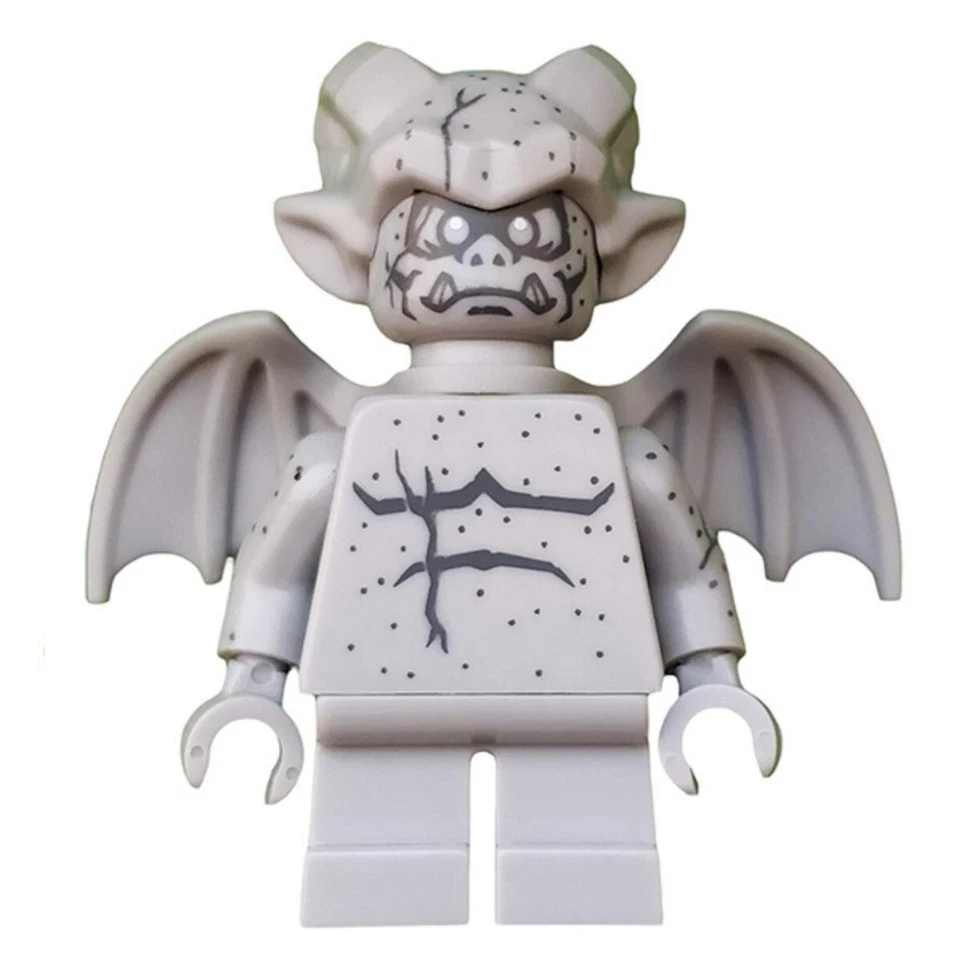 nova minifig de gárgula LEGO com asas e estampa de pedra salpicada - Imagem 1 de 1