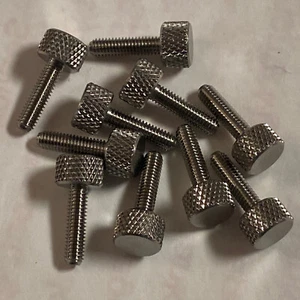 (10) M3472-SS Stainless Steel Knurled Plain Thumb Screws M3.5 x 0.6 x 13mm L - Picture 1 of 2