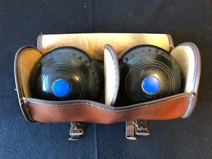 Henselite Lawn Bowls Size 6 super-grip with leather carry case - Picture 1 of 7