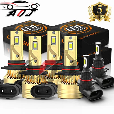 For Chrysler PT Cruiser 2006-2010 6X LED Headlight High Low Beam + Fog Light Foto 1 de 4