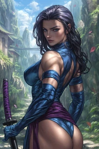 PSYLOCKE 02 Stampa Fine Art 13x19 Limitata a 1 di 30 X-Force Wolverine MCU - Foto 1 di 1
