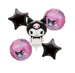 Kuromi & My Melody Foil Balloon Set Bouquet - Sanrio - Hello Kitty - 5 pcs - Picture 1 of 1