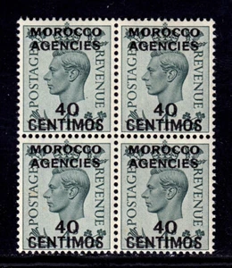 GRAN BRITÁNICA (MARRUECOS) — SCOTT 87 — 1940 40c ON 4d KGVI — Estampillada sin montar o nunca montada negro/4 — scv $140 - Imagen 1 de 2