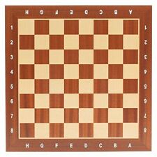 21x21" Maple&Sapele Inlaid Wood Chess Board w/57mm Square. Flat Chess Game Board